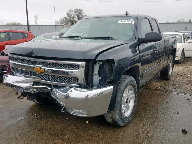 1GCRKSE75CZ230474 - 2012 CHEVROLET SILVERADO BLACK photo 2