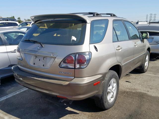 JTJHF10UX20237590 - 2002 LEXUS RX 300 GOLD photo 4