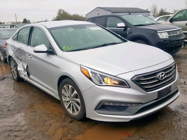 5NPE34AF3FH040737 - 2015 HYUNDAI SONATA SPO SILVER photo 1