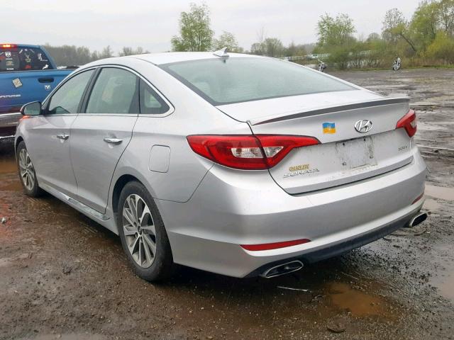 5NPE34AF3FH040737 - 2015 HYUNDAI SONATA SPO SILVER photo 3