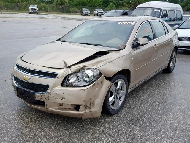 1G1ZH57B48F175454 - 2008 CHEVROLET MALIBU 1LT GOLD photo 2
