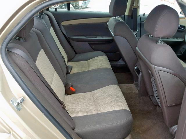 1G1ZH57B48F175454 - 2008 CHEVROLET MALIBU 1LT GOLD photo 6