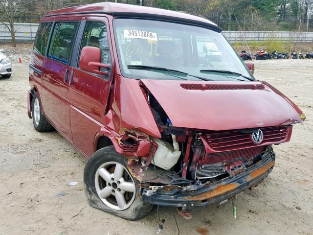 WV2NB47082H045660 - 2002 VOLKSWAGEN EUROVAN MV RED photo 1