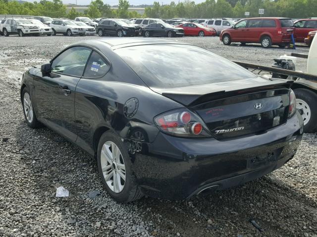 KMHHM66D88U277399 - 2008 HYUNDAI TIBURON GS BLACK photo 3