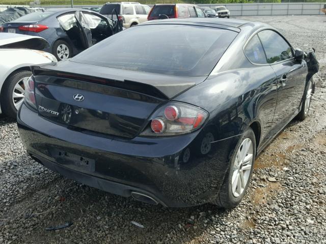 KMHHM66D88U277399 - 2008 HYUNDAI TIBURON GS BLACK photo 4