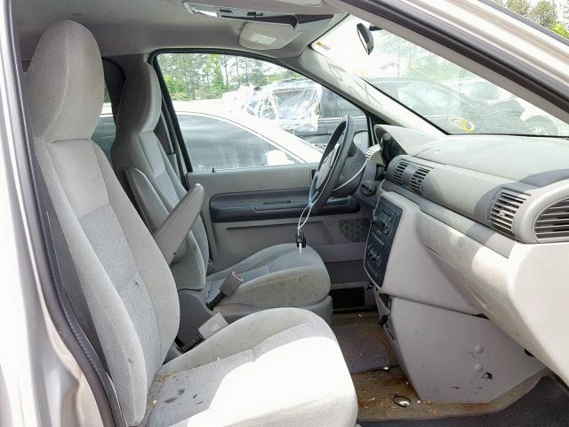 2FMZA51685BA71615 - 2005 FORD FREESTAR S SILVER photo 5