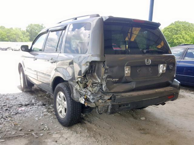 5FNYF28288B007522 - 2008 HONDA PILOT VP GRAY photo 3