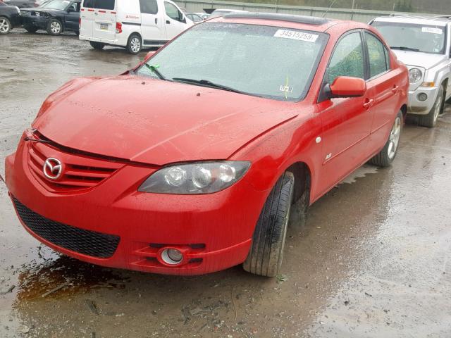 JM1BK123561457387 - 2006 MAZDA 3 S RED photo 2