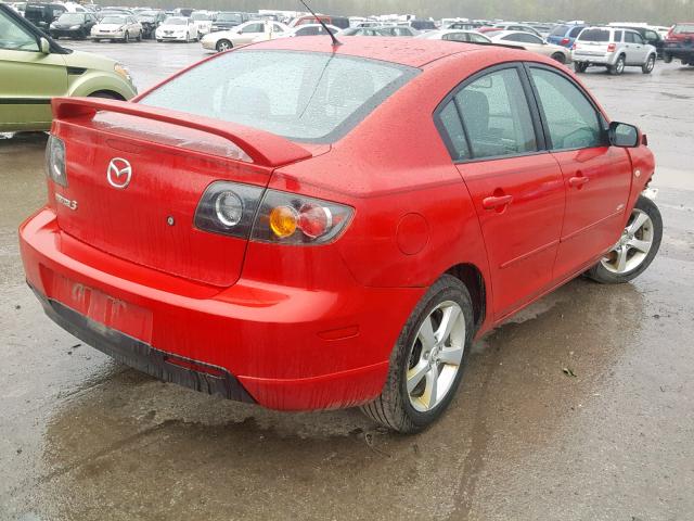 JM1BK123561457387 - 2006 MAZDA 3 S RED photo 4