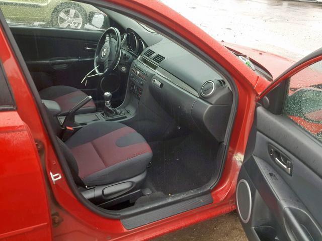 JM1BK123561457387 - 2006 MAZDA 3 S RED photo 5