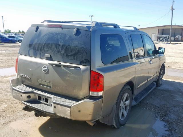 5N1BA08A07N723231 - 2007 NISSAN ARMADA SE TAN photo 4