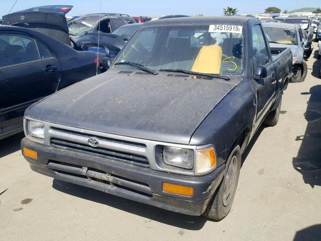 4TARN81P9PZ087255 - 1993 TOYOTA PICKUP 1/2 GRAY photo 2