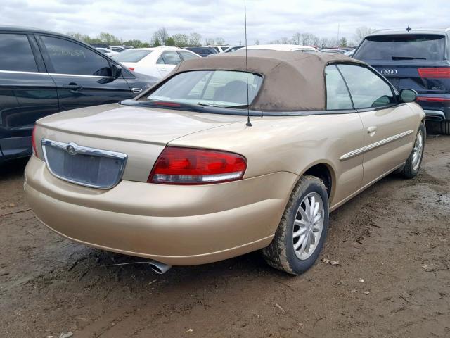 1C3EL55U11N603263 - 2001 CHRYSLER SEBRING LX GOLD photo 4