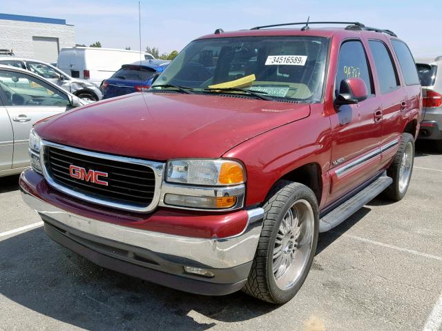 1GKEC13T85R161860 - 2005 GMC YUKON RED photo 2