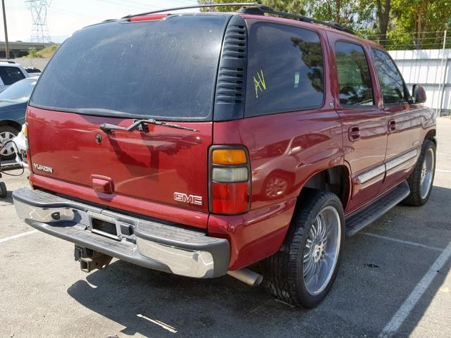 1GKEC13T85R161860 - 2005 GMC YUKON RED photo 4