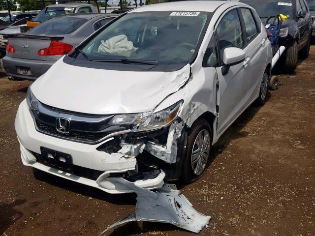 3HGGK5H40KM714273 - 2019 HONDA FIT LX WHITE photo 2