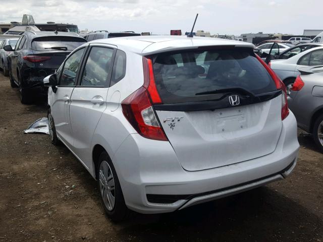 3HGGK5H40KM714273 - 2019 HONDA FIT LX WHITE photo 3