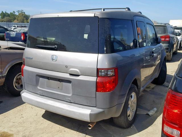 5J6YH285X4L013604 - 2004 HONDA ELEMENT EX GRAY photo 4