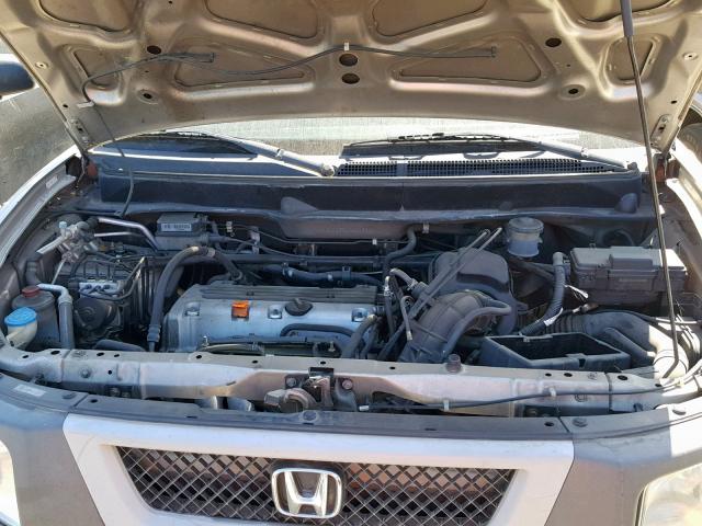 5J6YH285X4L013604 - 2004 HONDA ELEMENT EX GRAY photo 7