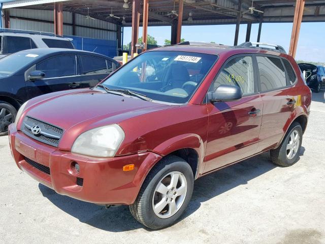 KM8JM12B35U121369 - 2005 HYUNDAI TUCSON GL BURGUNDY photo 2