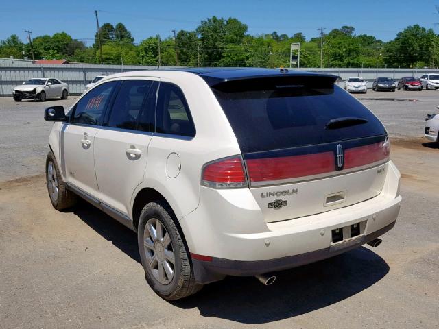 2LMDU68C87BJ13064 - 2007 LINCOLN MKX WHITE photo 3