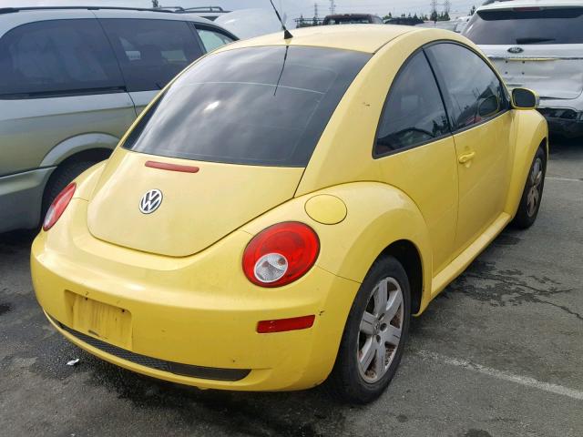 3VWPG31C37M514532 - 2007 VOLKSWAGEN NEW BEETLE 黄色 照片 4