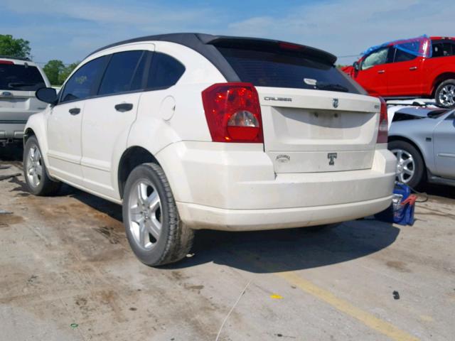 1B3HB48B87D109658 - 2007 DODGE CALIBER SX WHITE photo 3