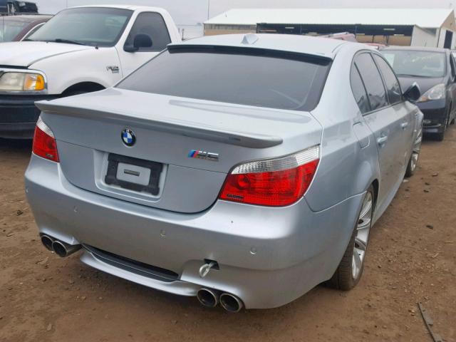 WBSNB93506B584420 - 2006 BMW M5 BLUE photo 4