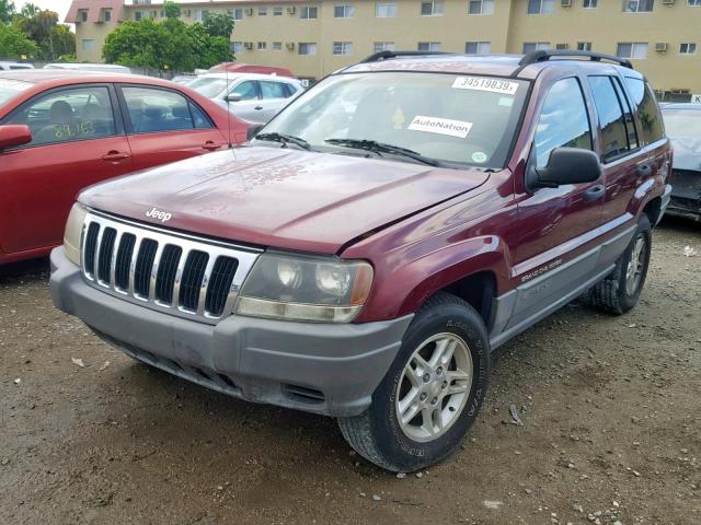 1J4GX48SX2C271781 - 2002 JEEP GRAND CHER RED photo 2