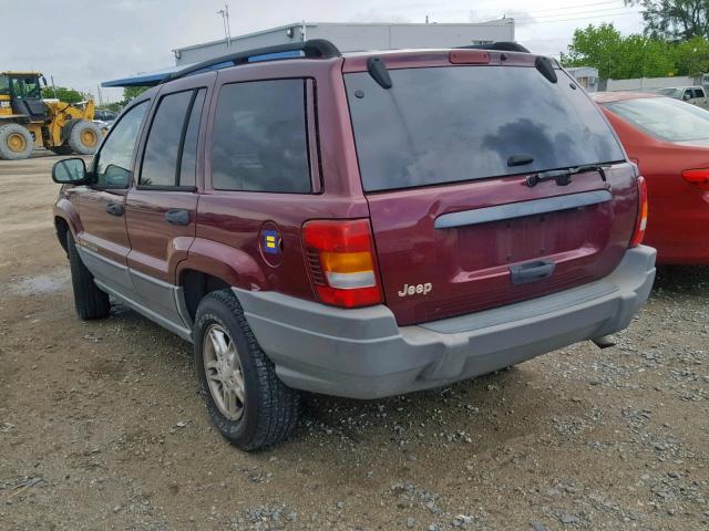 1J4GX48SX2C271781 - 2002 JEEP GRAND CHER RED photo 3