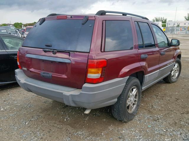 1J4GX48SX2C271781 - 2002 JEEP GRAND CHER RED photo 4