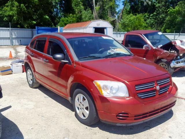 1B3HB28B98D720319 - 2008 DODGE CALIBER BURGUNDY photo 1