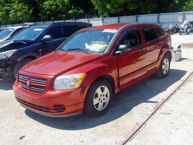 1B3HB28B98D720319 - 2008 DODGE CALIBER BURGUNDY photo 2