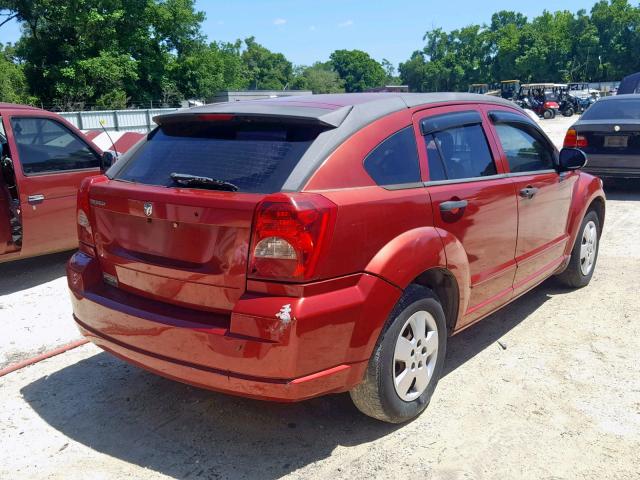 1B3HB28B98D720319 - 2008 DODGE CALIBER BURGUNDY photo 4