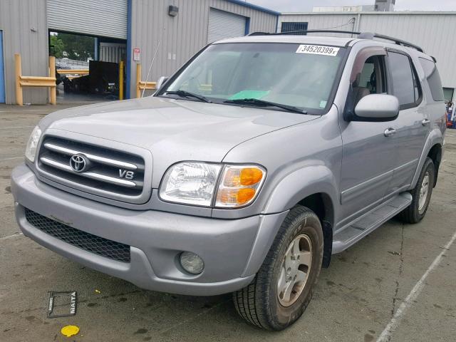 5TDBT48A22S126400 - 2002 TOYOTA SEQUOIA LI SILVER photo 2