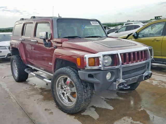 5GTDN13E378117348 - 2007 HUMMER H3 BURGUNDY photo 1