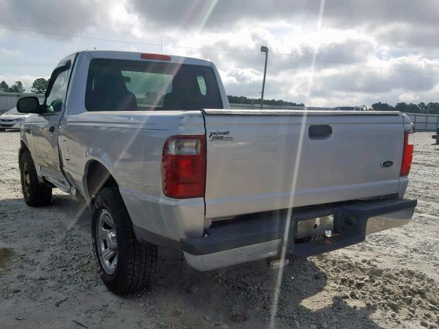 1FTYR10D84PA20754 - 2004 FORD RANGER SILVER photo 3