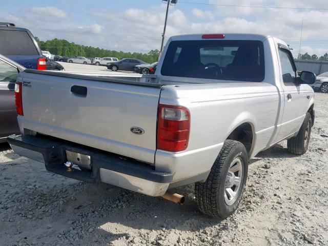 1FTYR10D84PA20754 - 2004 FORD RANGER SILVER photo 4