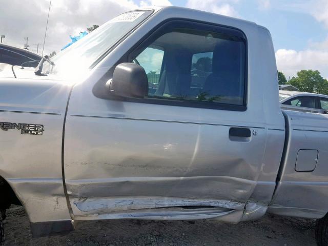 1FTYR10D84PA20754 - 2004 FORD RANGER SILVER photo 9