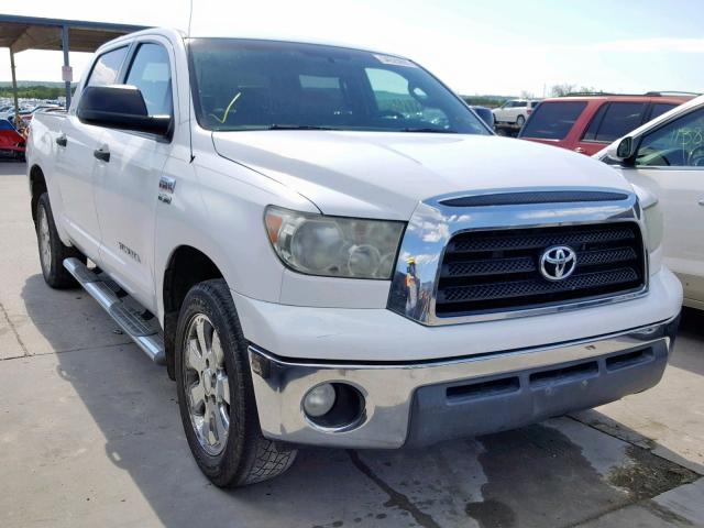 5TFEV54168X038245 - 2008 TOYOTA TUNDRA CRE WHITE photo 1