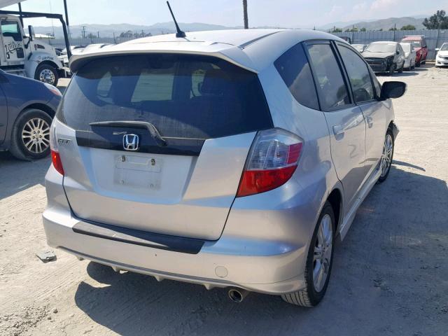 JHMGE8H59BC027602 - 2011 HONDA FIT SPORT SILVER photo 4