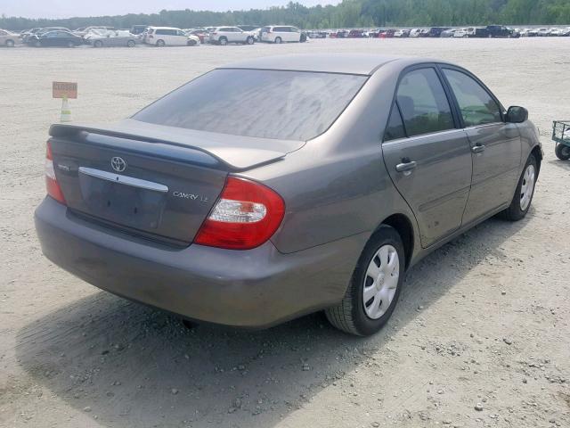 4T1BE32K33U716281 - 2003 TOYOTA CAMRY LE GRAY photo 4