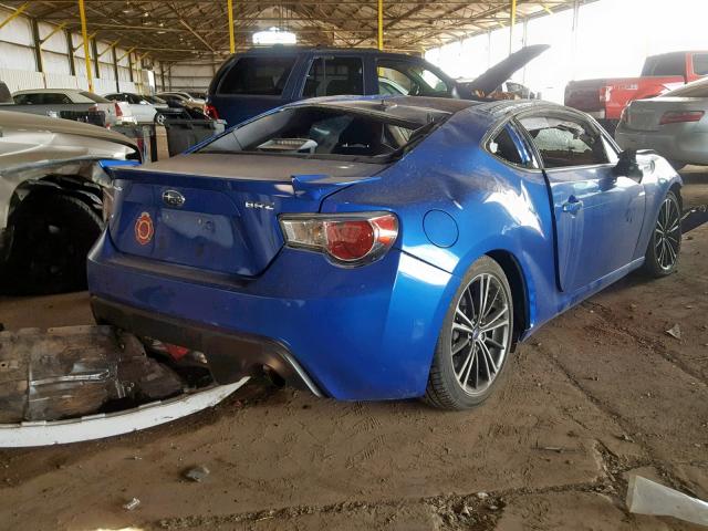 JF1ZCAC11E9602603 - 2014 SUBARU BRZ 2.0 LI BLUE photo 4