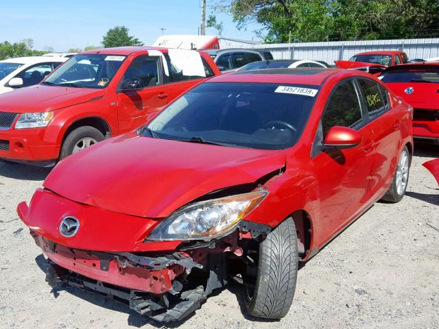 JM1BL1U69B1412466 - 2011 MAZDA 3 S RED photo 2