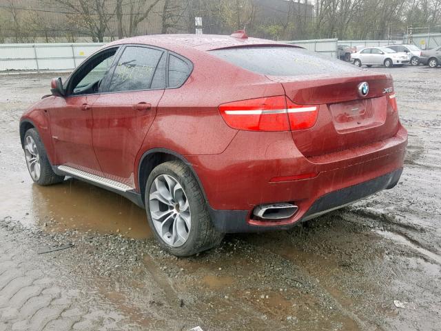5UXFG8C51BLZ95884 - 2011 BMW X6 XDRIVE5 მუქწითელი ფოტო 3