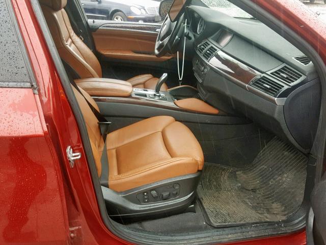 5UXFG8C51BLZ95884 - 2011 BMW X6 XDRIVE5 მუქწითელი ფოტო 5
