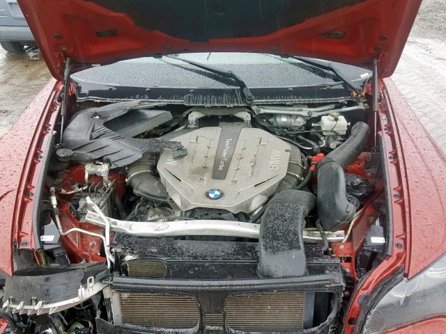 5UXFG8C51BLZ95884 - 2011 BMW X6 XDRIVE5 მუქწითელი ფოტო 7