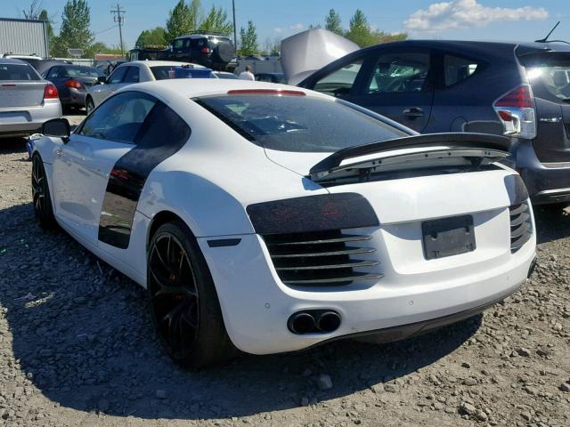 WUAAU34298N003678 - 2008 AUDI R8 4.2 QUA WHITE photo 3