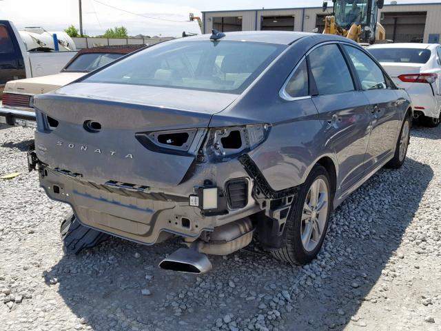 5NPE34AF4JH647500 - 2018 HYUNDAI SONATA SPO GRAY photo 4