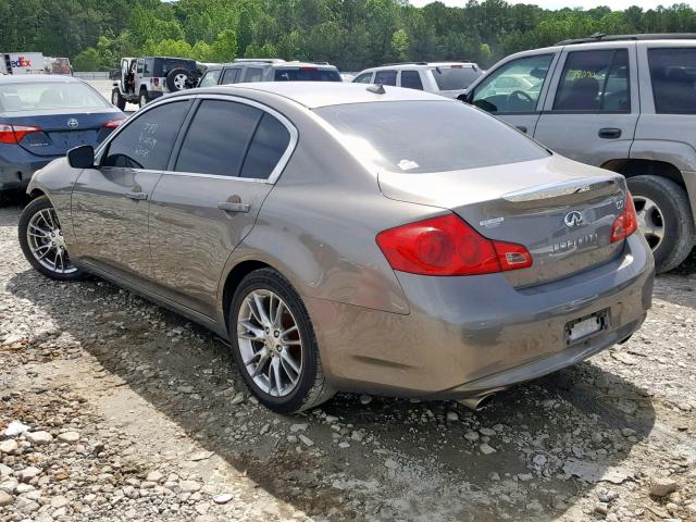 JN1CV6APXBM503580 - 2011 INFINITI G37 BASE GRAY photo 3